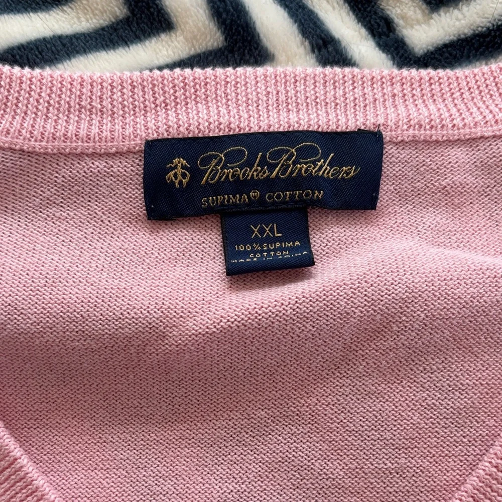 Brooks Brothers Soft Pink V-Neck Sweater - Picture 2 of 6